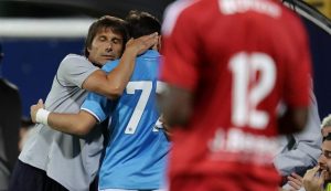 Antonio Conte e Kvicha Kvaratskhelia - foto LaPresse - Fattidipallone.it