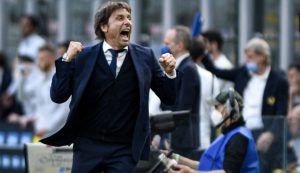 Antonio Conte esulta - foto LaPresse - Fattidipallone.it