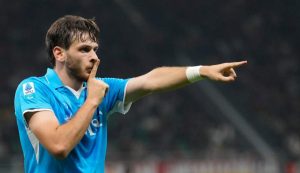Kvicha Kvaratskhelia zittisce - foto LaPresse - Fattidipallone.it