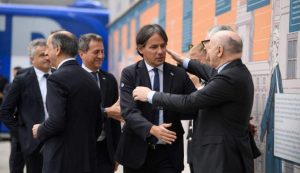 Simone Inzaghi e Beppe Marotta - foto LaPresse - Fattidipallone.it
