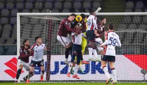 Giocatori in campo - foto LaPresse - Fattidipallone.it