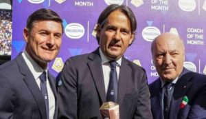 Zanetti, Inzaghi e Marotta - foto LaPresse - Fattidipallone.it
